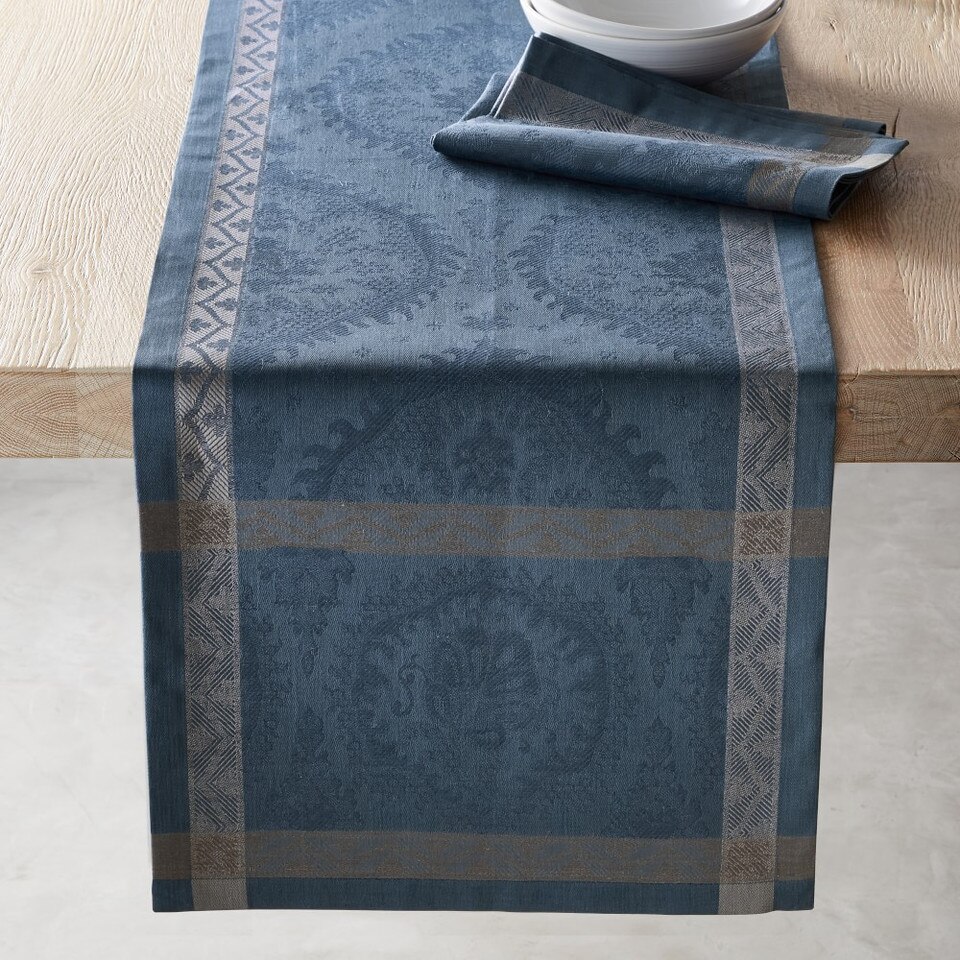 Sorrento Tile Jacquard Table Runner Williams Sonoma AU